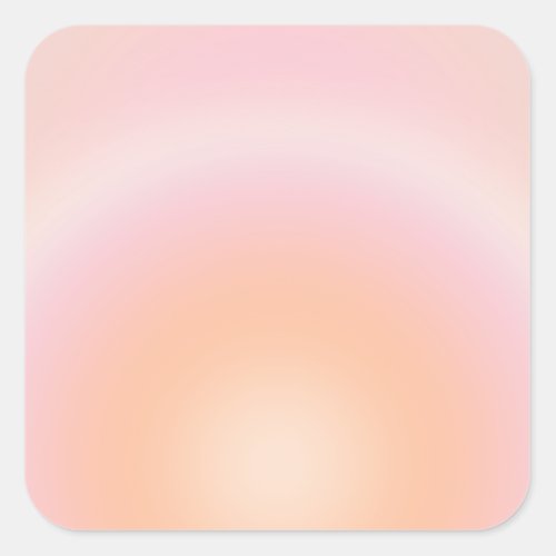 Peach Fuzz Gradient Square Sticker
