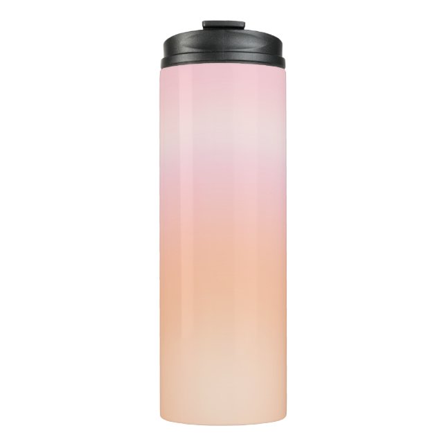 Peach Fuzz Gradient Thermal Tumbler (Front)