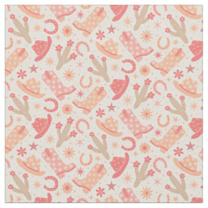 Cowgirl Western Boho Cowboy Boots Fabric | Zazzle