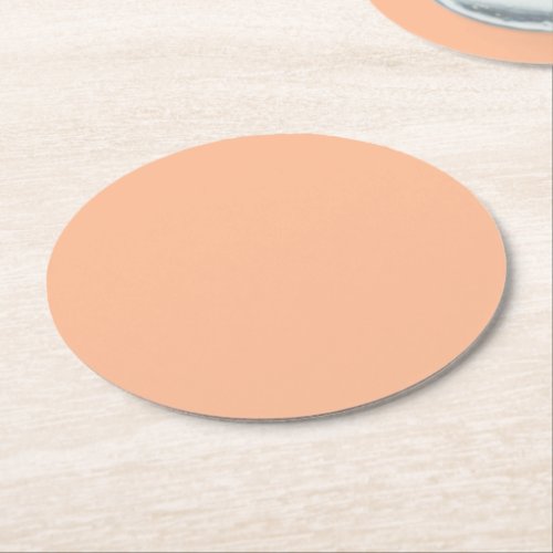 Peach Fuzz Is Beautiful And Desirable Round Paper Coaster
