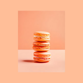 Peach Fuzz, Macaroons, Postcrossing