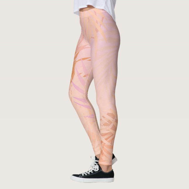 Peach Fuzz Minimalist Modern  Leggings (Left)