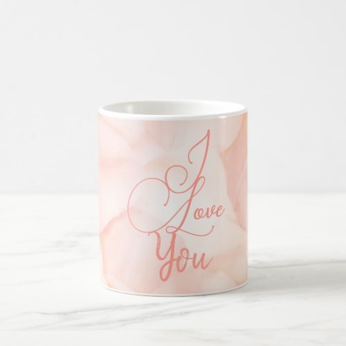 Peach Fuzz Minimalist Modern Rose Petal Valentines Coffee Mug
