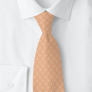 Peach Fuzz Notched Diamond Neck Tie