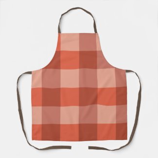 Peach Fuzz Orange Checkerboard Pattern