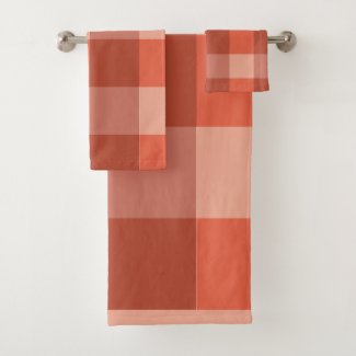 Peach Fuzz Orange Checkerboard Pattern