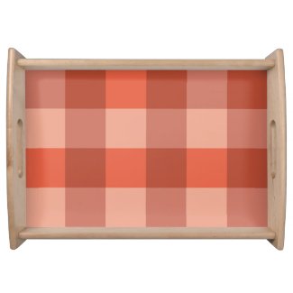 Peach Fuzz Orange Checkerboard Pattern