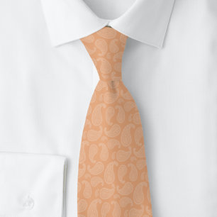 Peach Fuzz Paisley Neck Tie