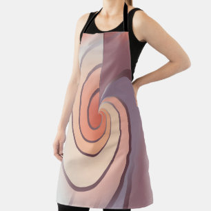 Peach fuzz seashell apron