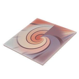 Peach fuzz seashell ceramic tile