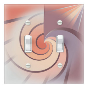 Peach fuzz seashell light switch cover