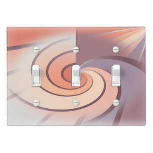 Peach fuzz seashell light switch cover