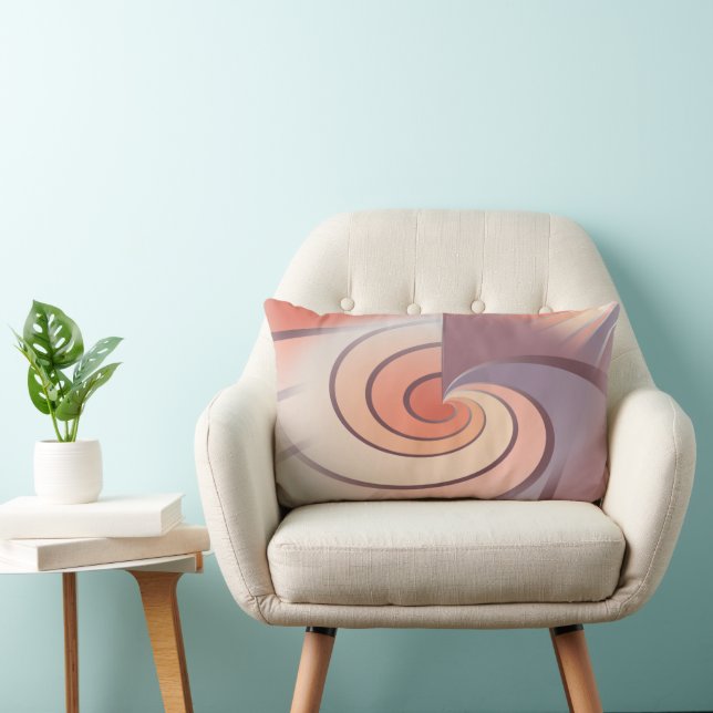 Peach fuzz seashell lumbar pillow (Chair)