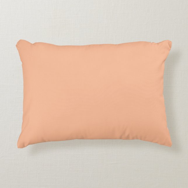 Peach Fuzz Solid Color Accent Pillow (Front)