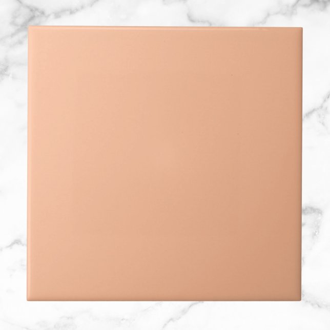 Peach Fuzz Solid Color Ceramic Tile (Creator Uploaded)