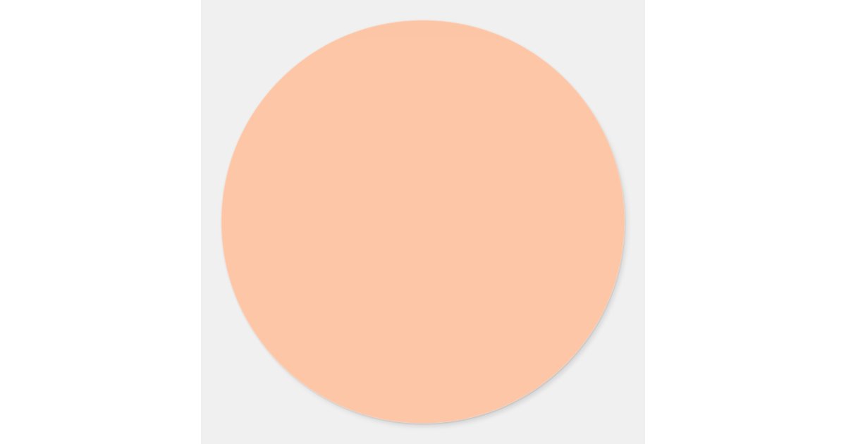 Peach Fuzz Solid Color Classic Round Sticker | Zazzle