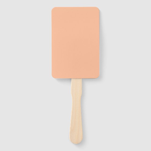 Peach Fuzz Solid Color Hand Fan (Front)