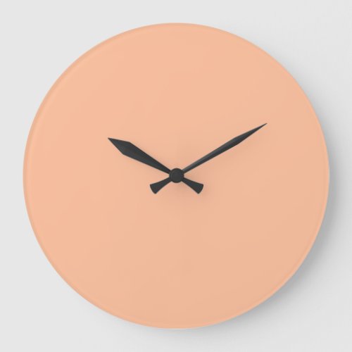 Peach Fuzz Solid Color Large Clock