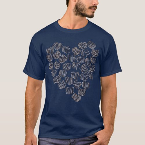 Peach Fuzz Valentine Heart T_Shirt
