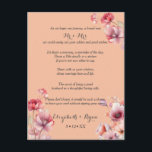 Peach Fuzz Wedding Advice Well Wishes  Card<br><div class="desc">Pretty wedding peach fuzz flowers cards for your guests to add their advice and well wishes. What a cute way to remember your special day. Lovely pink,  peach fuzz color,  watercolor flowers.</div>