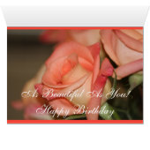 Peach Garden Roses Cards (Inside Horizontal (Bottom))