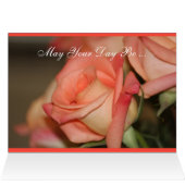 Peach Garden Roses Cards (Inside Horizontal (Top))