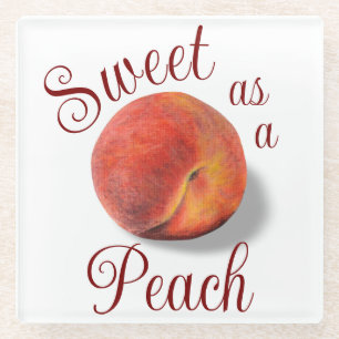 Peach Glass Coaster