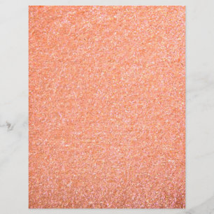 Peach Glitter Texture Scrapbook Paper