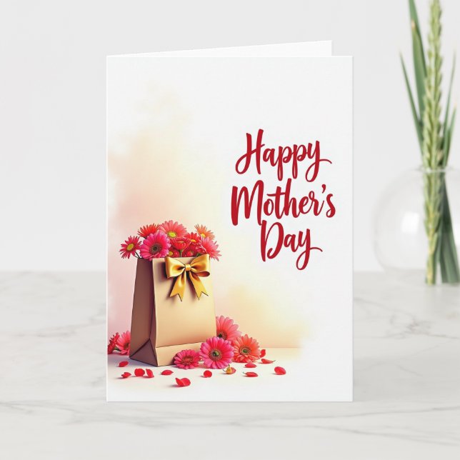 Peach Glow Mothers Day Card (Front)