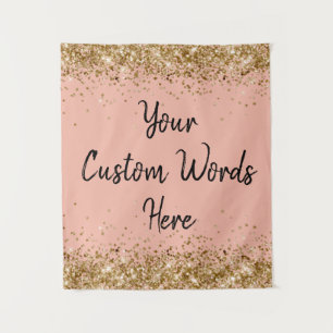Peach & Gold Backdrop Birthday Party Photo Booth