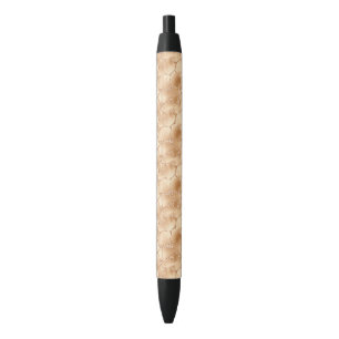 Peach Gold Glitter Glam Sparkle Giraffe Print Pen