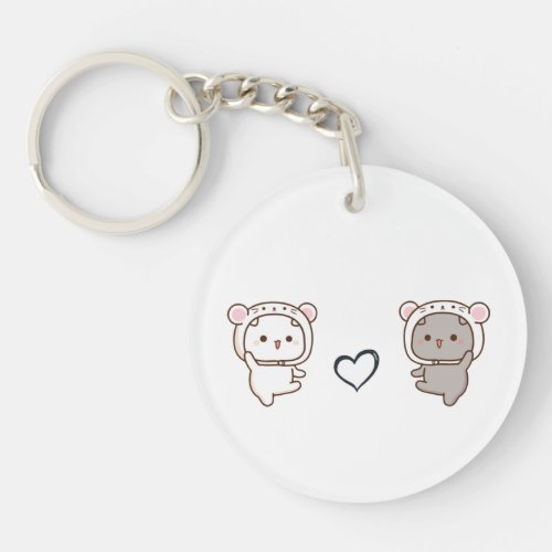 Peach Goma Costume Love by Couples emotion Keychain