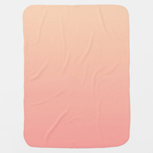 Peach Gradient Background Baby Blanket