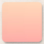 Peach Gradient Background Beverage Coaster