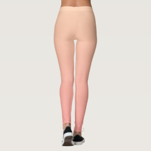 Peach Gradient Background Leggings
