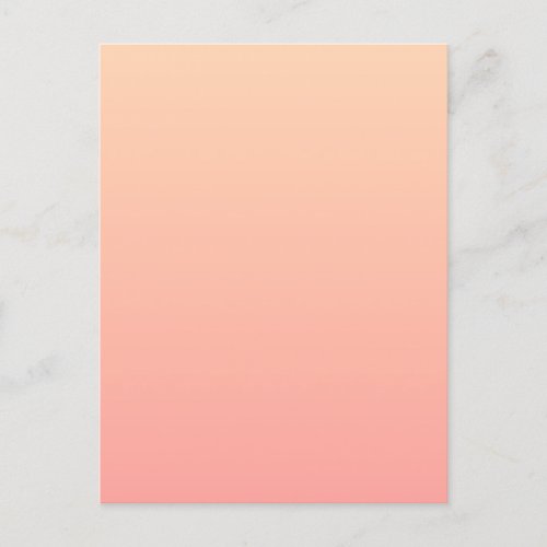 Peach Gradient Background Postcard