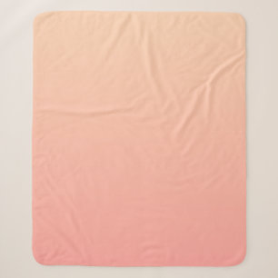 Peach Gradient Background Sherpa Blanket