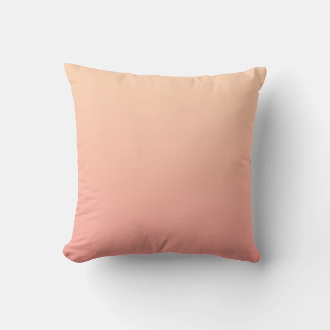 Peach Gradient Background Throw Pillow (Front)