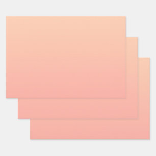 Peach Gradient Background Wrapping Paper Sheets