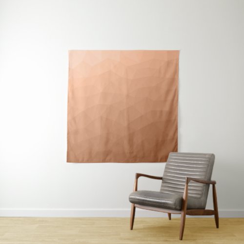 Peach gradient geometric mesh pattern tapestry