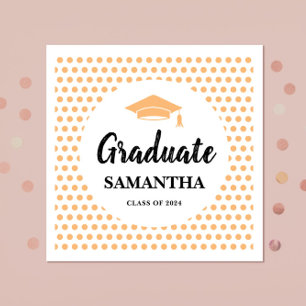 Peach Graduation Napkins