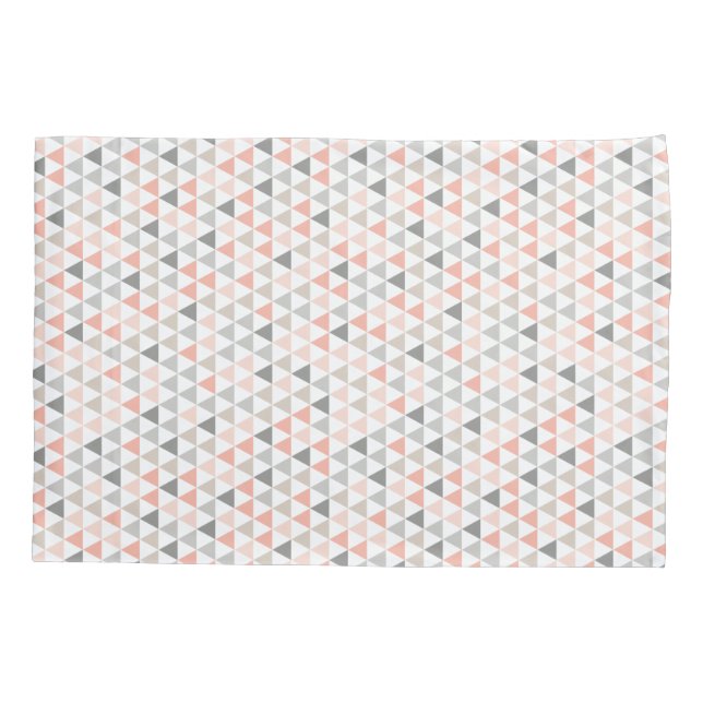 Peach Gray Beige Neutrals Modern Pillow Case (Back)