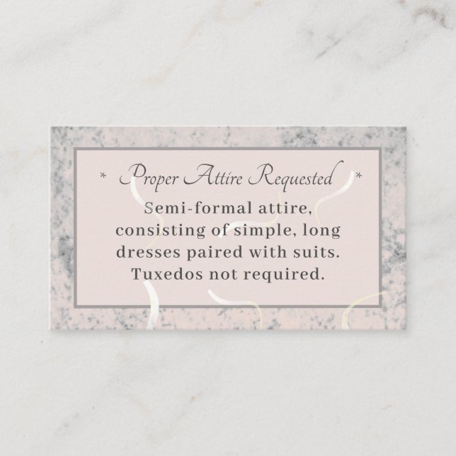 Peach & Gray Marble  Enclosure Card (Front)