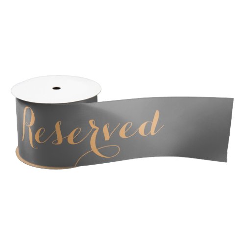 Peach  Gray Reserved Ribbon Seating  Tables