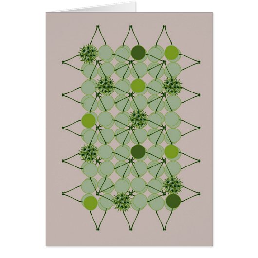 Peach Green Baubles Card (Front)