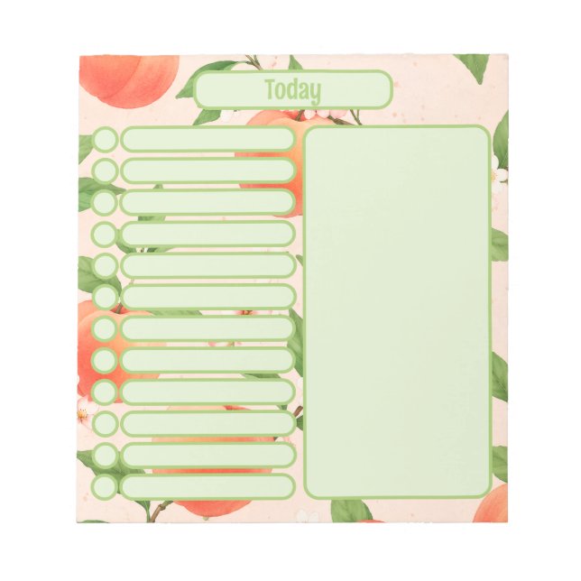 Peach (Green) Notepad  (Front)