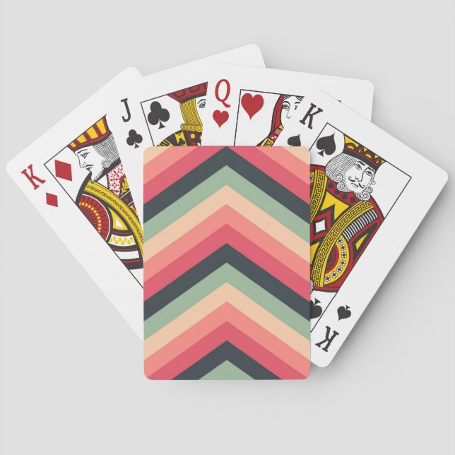 Peach Grove Zigzag Poker Cards (Back)