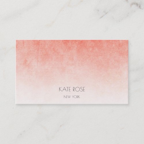 Peach Grungy Ombre Minimalism Stylist Make Up Business Card