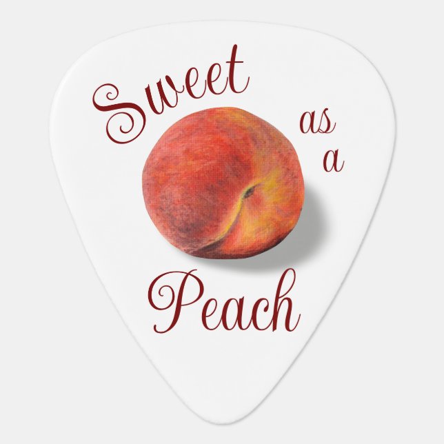 Peach Guitar Pick (Front)
