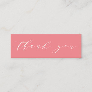 peach handwritten lettering thank you insert